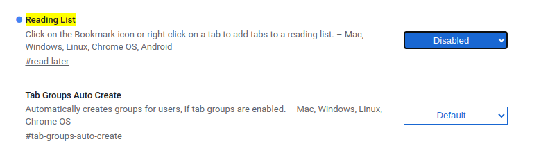 chrome for mac doesn’t actually support the new reading list at all)