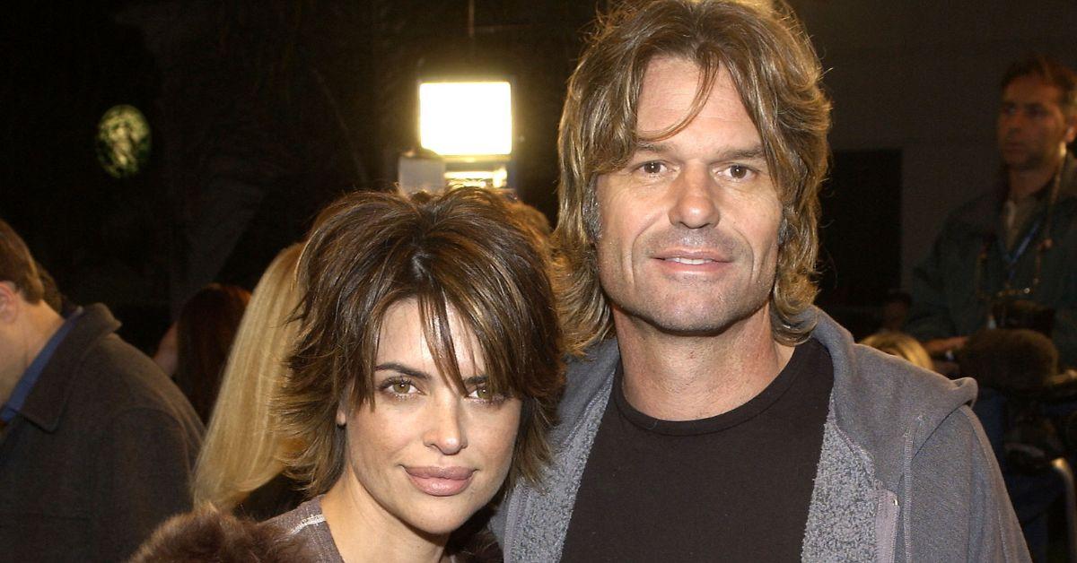 (l-r): Lisa Rinna and Harry Hamlin in 2002.