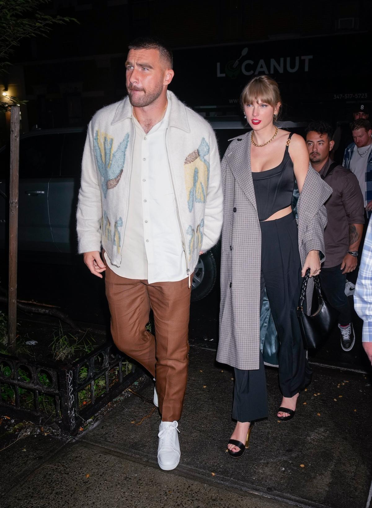 Travis Kelce and Taylor Swift in New York City in October 2023