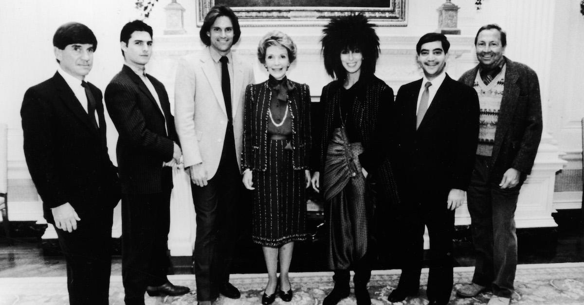 Cher and Tom Cruise with Nancy Reagan at the White House
