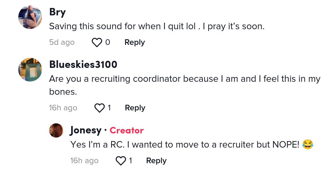 recruiter rage quits job tiktok