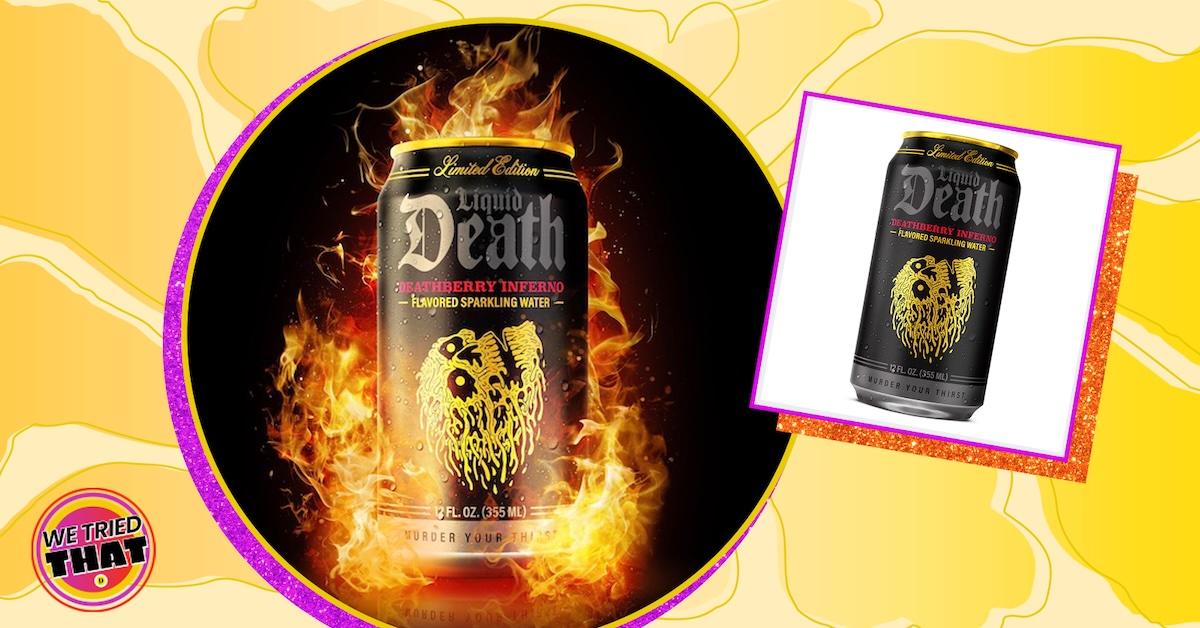 liquid death deathberry inferno sparkling water cans