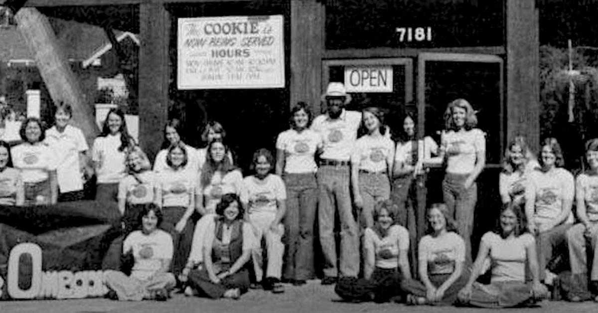 Wally Amos in front of his first cookie store in Los Angeles, Calif.