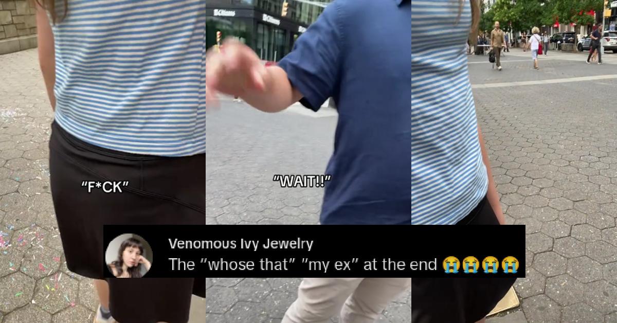 woman recording ex on tiktok,