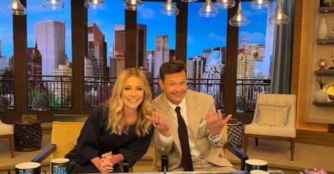 Kelly Ripa and Ryan Seacrest during his last show on 'Live With Kelly and Ryan'