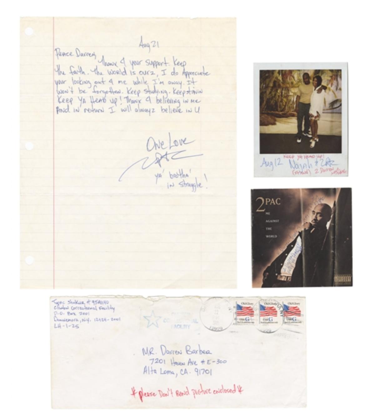 A letter Tupac wrote to a fan while he was in prison