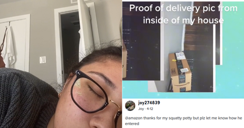 Amazon Delivery Customer Sleeping