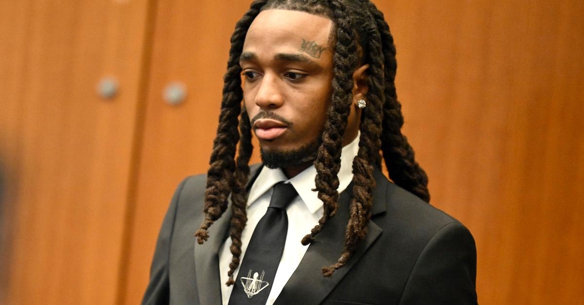  Quavo is seen before an interview following The Moral Urgency To End Gun Violence