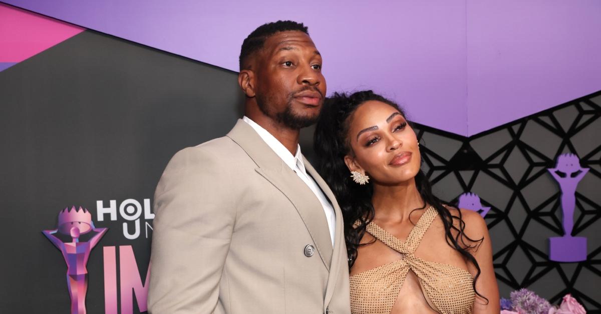 (l-r): Jonathan Majors and Meagan Good