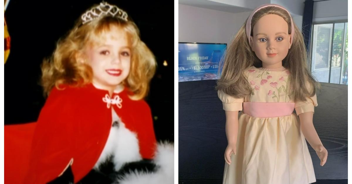 (L-R): JonBenét Ramsey; My Twinn Doll being sold on Ebay