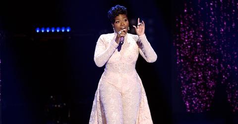 Fantasia Barrino performing at the 'American Idol' series finale.