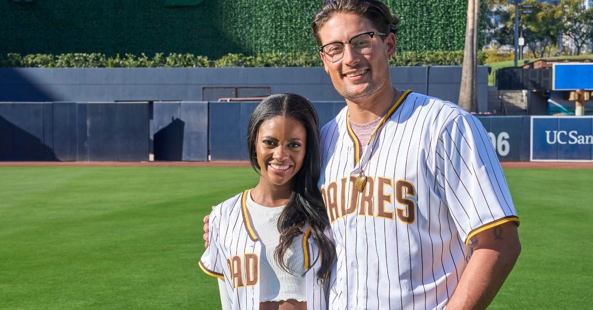 Charity and Brayden on their date at Petco Park on The Bachelorette