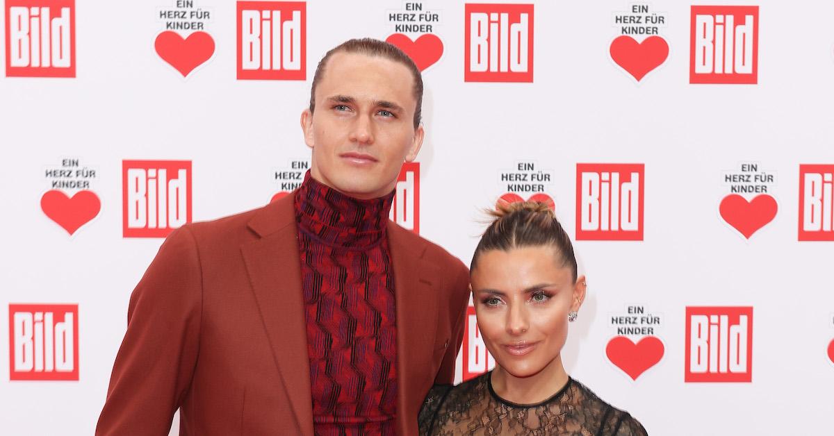 Alexander Zverev and Sophia Thomalla attend the Ein Herz Fuer Kinder Gala 2023 at Studio Berlin Adlershof on Dec. 9, 2023 in Berlin, Germany