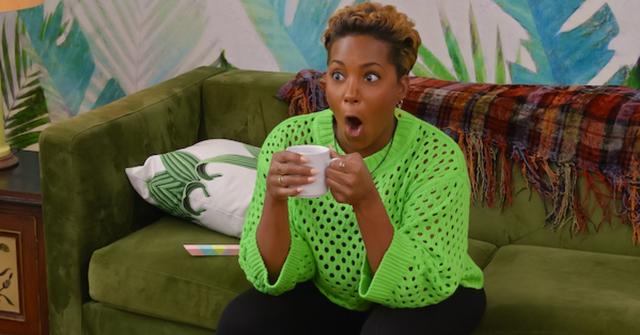 Caress in her living room on The Circle