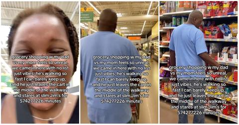 tiktok grocery shopping with dad