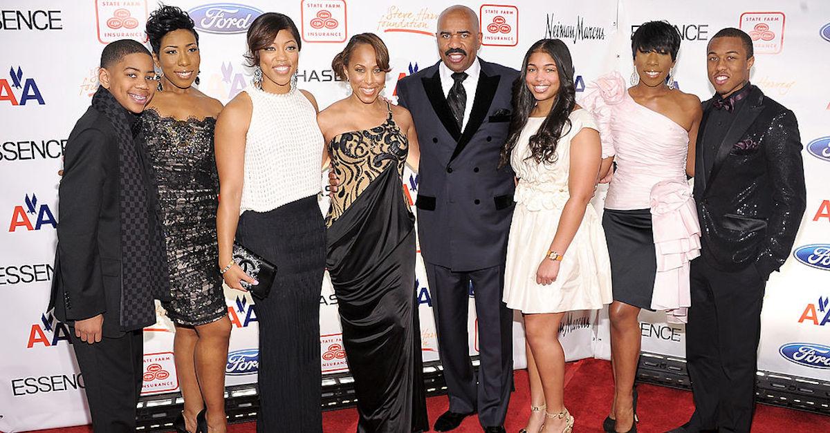 Wynton Harvey, Karli Harvey, Morgan Harvey, Marjorie Harvey, comedian Steve Harvey, Lori Harvey, Brandi Harvey and Jason Harvey