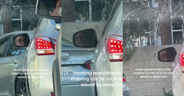 Honking at Drive Thru Line Cutter